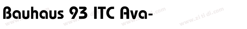 Bauhaus 93 ITC Ava字体转换